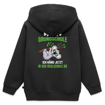 Grundschulabschluss Realschule Einschulung 5Klasse - Kinder Premium Organic Zip Hoodie - Schwarz - Hinten - AI Model Kid Male (0cm)