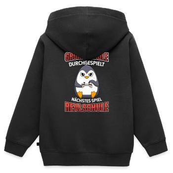 Grundschulabschluss Realschule Einschulung 5Klasse - Kinder Premium Organic Zip Hoodie - Schwarz - Hinten - AI Model Kid Male (0cm)