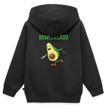 Bowling - Kids Premium Organic Zip-up Hoodie - black - Back - AI Model Kid Male (0cm)
