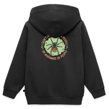 Spinne Haustier - Kinder Premium Organic Zip Hoodie - Schwarz - Hinten - AI Model Kid Male (0cm)
