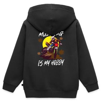 Dirt Bike Dirt Bike Riding Motocross Dirt Biking - Kinder Premium Organic Zip Hoodie - Schwarz - Hinten - AI Model Kid Male (0cm)