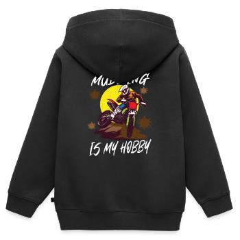 Dirt Bike Dirt Bike Riding Motocross Dirt Biking - Kinder Premium Organic Zip Hoodie - Schwarz - Hinten - AI Model Kid Male (0cm)