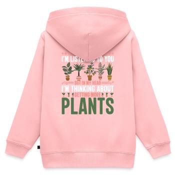 Ernte Blumen Sukkulenten Entspannen und Chillen Ge - Kinder Premium Organic Zip Hoodie - Rosa - Hinten - AI Model Kid Female (0cm)
