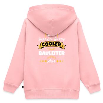 So Sieht Ein Richtig Cooler Reiseleiter aus - Kinder Premium Organic Zip Hoodie - Rosa - Hinten - AI Model Kid Female (0cm)