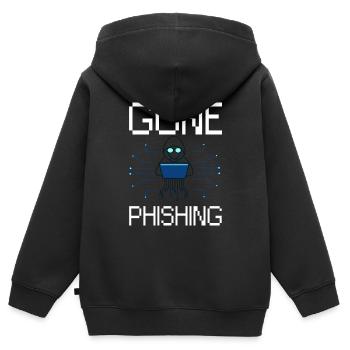 Ethical Hacker Sicherheit Computer Hacking - Kinder Premium Organic Zip Hoodie - Schwarz - Hinten - AI Model Kid Male (0cm)