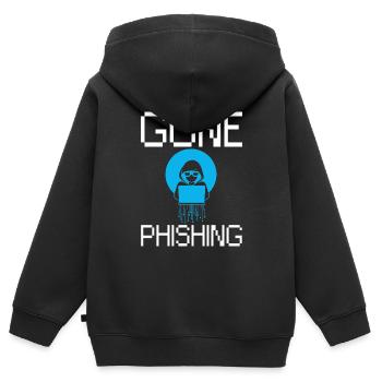Ethical Hacker Security Computer Hacking - Kids Premium Organic Zip-up Hoodie - black - Back - AI Model Kid Male (0cm)