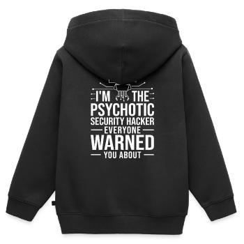 Ethical Hacker Security Computer Hacking - Kids Premium Organic Zip-up Hoodie - black - Back - AI Model Kid Male (0cm)