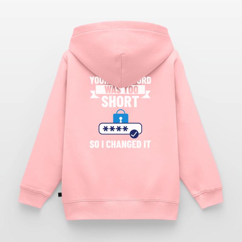 Password Hacker Security Computer Hacking Kids Premium Organic Zip-up Hoodie
