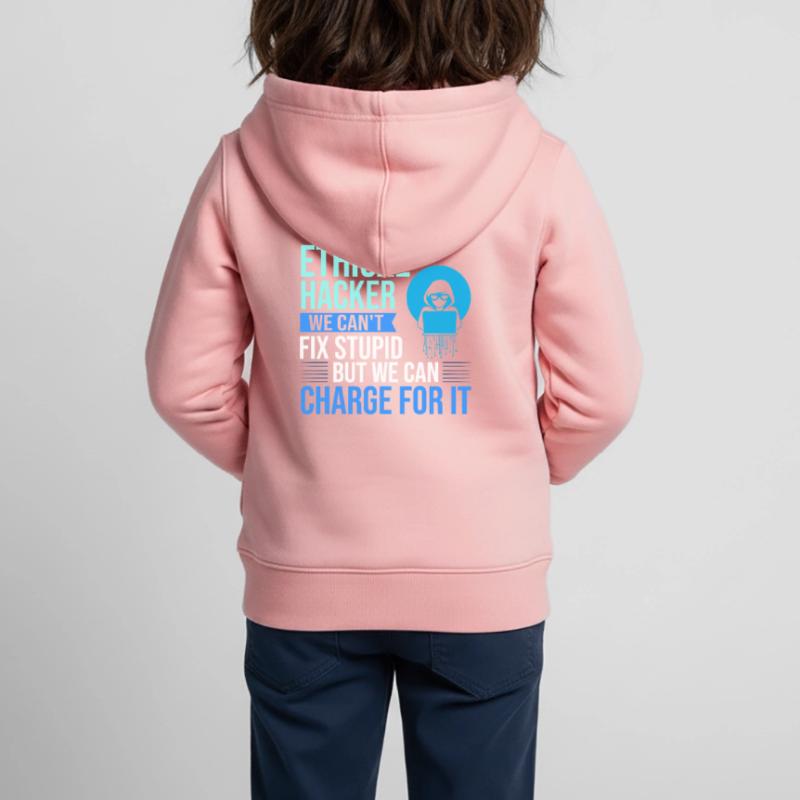 Ethical Hacker Security Computer Hacking Kids Premium Organic Zip-up Hoodie