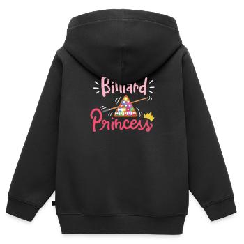 Billiards Princess Woman Billiards Queue Sports Pool - Kids Premium Organic Zip-up Hoodie - black - Back - AI Model Kid Male (0cm)