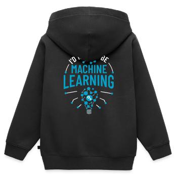 Maschinelles Lernen Künstliche Intelligenz AI - Kinder Premium Organic Zip Hoodie - Schwarz - Hinten - AI Model Kid Male (0cm)