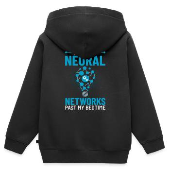 Maschinelles Lernen Künstliche Intelligenz AI - Kinder Premium Organic Zip Hoodie - Schwarz - Hinten - AI Model Kid Male (0cm)