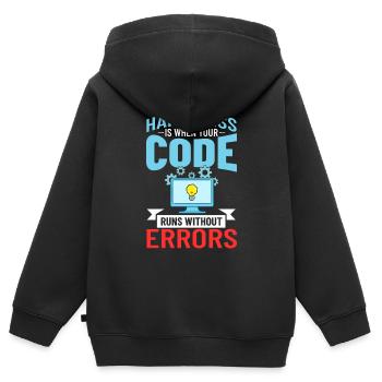 Software Development Software Developer Developer - Kids Premium Organic Zip-up Hoodie - black - Back - AI Model Kid Male (0cm)