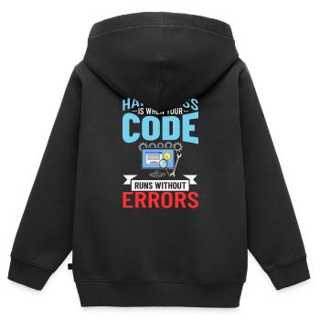 Software Development Software Developer Developer - Kids Premium Organic Zip-up Hoodie - black - Back - AI Model Kid Male (0cm)