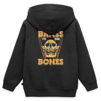 Trombone - Sweat Premium à capuche zippé enfant bio - noir - Dos - AI Model Kid Male (0cm)