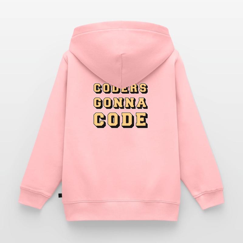 Programmer Coder Software Developer Kids Premium Organic Zip-up Hoodie