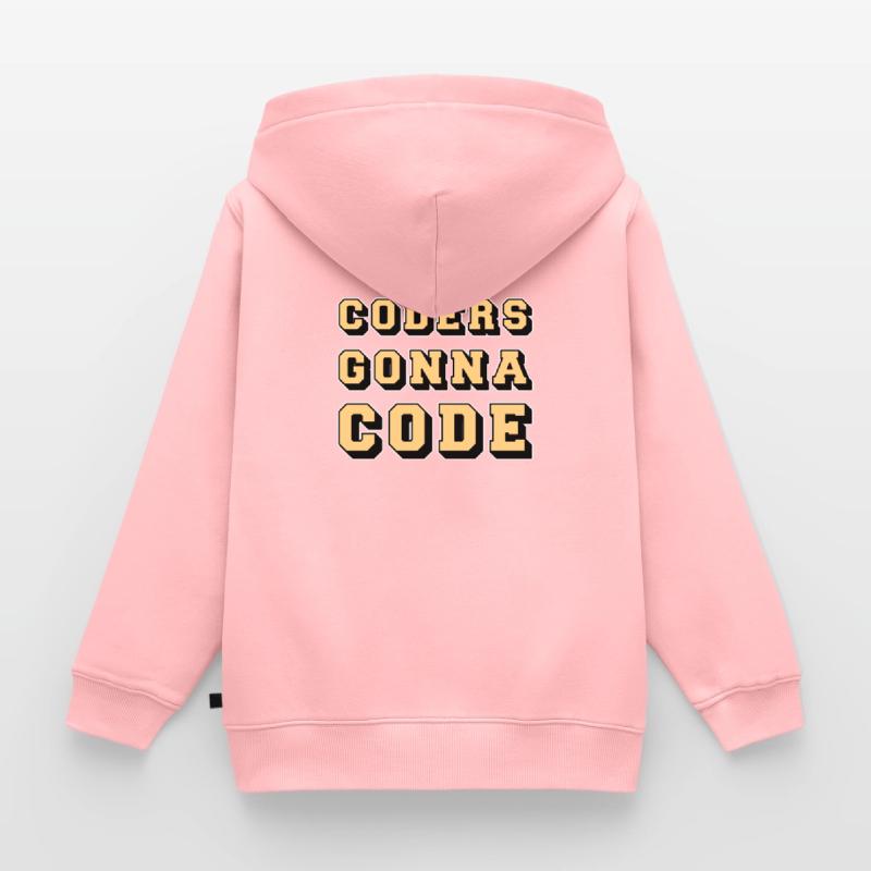 Programmer Coder Software Developer Kids Premium Organic Zip-up Hoodie