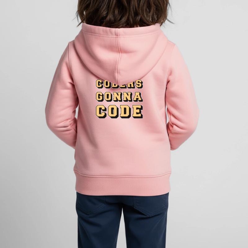 Programmer Coder Software Developer Kids Premium Organic Zip-up Hoodie