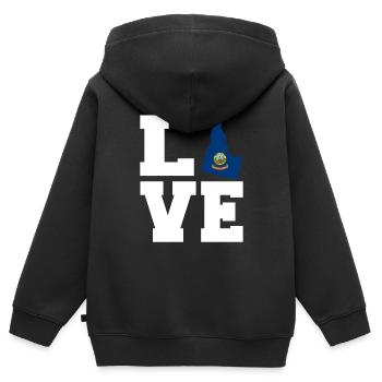 Idaho - Sweat Premium à capuche zippé enfant bio - noir - Dos - AI Model Kid Male (0cm)