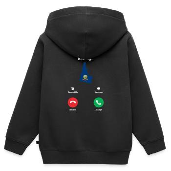 Idaho - Sweat Premium à capuche zippé enfant bio - noir - Dos - AI Model Kid Male (0cm)