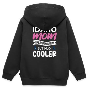 Idaho - Sweat Premium à capuche zippé enfant bio - noir - Dos - AI Model Kid Male (0cm)