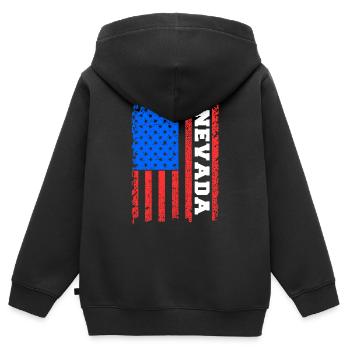 Nevada - Sweat Premium à capuche zippé enfant bio - noir - Dos - AI Model Kid Male (0cm)