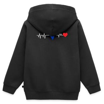 Nevada - Sweat Premium à capuche zippé enfant bio - noir - Dos - AI Model Kid Male (0cm)