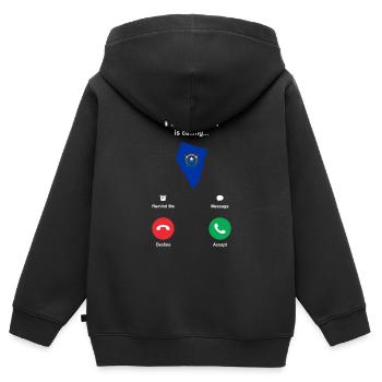 Nevada - Sweat Premium à capuche zippé enfant bio - noir - Dos - AI Model Kid Male (0cm)