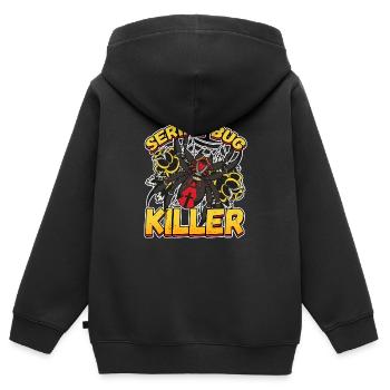 Serial Bug Killer for a Pest Control Technician - Kinder Premium Organic Zip Hoodie - Schwarz - Hinten - AI Model Kid Male (0cm)