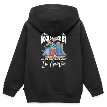 Wenn dieses Shirt noch sauber ist Garten Gärtner - Kinder Premium Organic Zip Hoodie - Schwarz - Hinten - AI Model Kid Male (0cm)