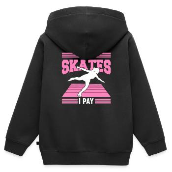 She Skates I Pay - Kinder Premium Organic Zip Hoodie - Schwarz - Hinten - AI Model Kid Male (0cm)
