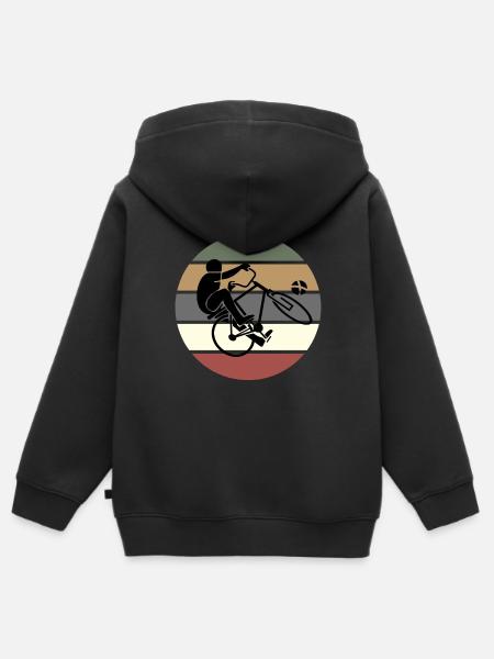 Radball - Kinder Premium Organic Zip Hoodie - Schwarz