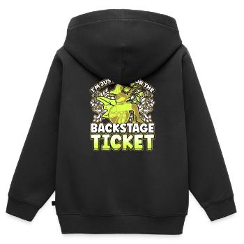 Handicap Wheelchair Design for an Amputation - Kids Premium Organic Zip-up Hoodie - black - Back - AI Model Kid Male (0cm)