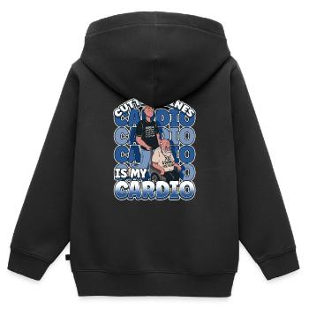 Handicap Wheelchair Design for an Amputation - Kids Premium Organic Zip-up Hoodie - black - Back - AI Model Kid Male (0cm)