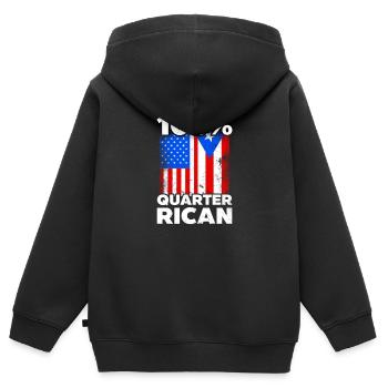 Traditionelles Puerto Rican 100% Viertel Rican - Kinder Premium Organic Zip Hoodie - Schwarz - Hinten - AI Model Kid Male (0cm)