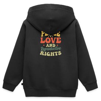 Roe v Wade Pro Choice Peace Reproductive Rights - Kids Premium Organic Zip-up Hoodie - black - Back - AI Model Kid Male (0cm)