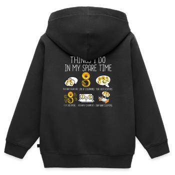 Sousaphon Geschenk Männer Orchester Big Band Tuba - Kinder Premium Organic Zip Hoodie - Schwarz - Hinten - AI Model Kid Male (0cm)