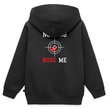 Exterminateur de bugs Rien ne me dérange - Sweat Premium à capuche zippé enfant bio - noir - Dos - AI Model Kid Male (0cm)