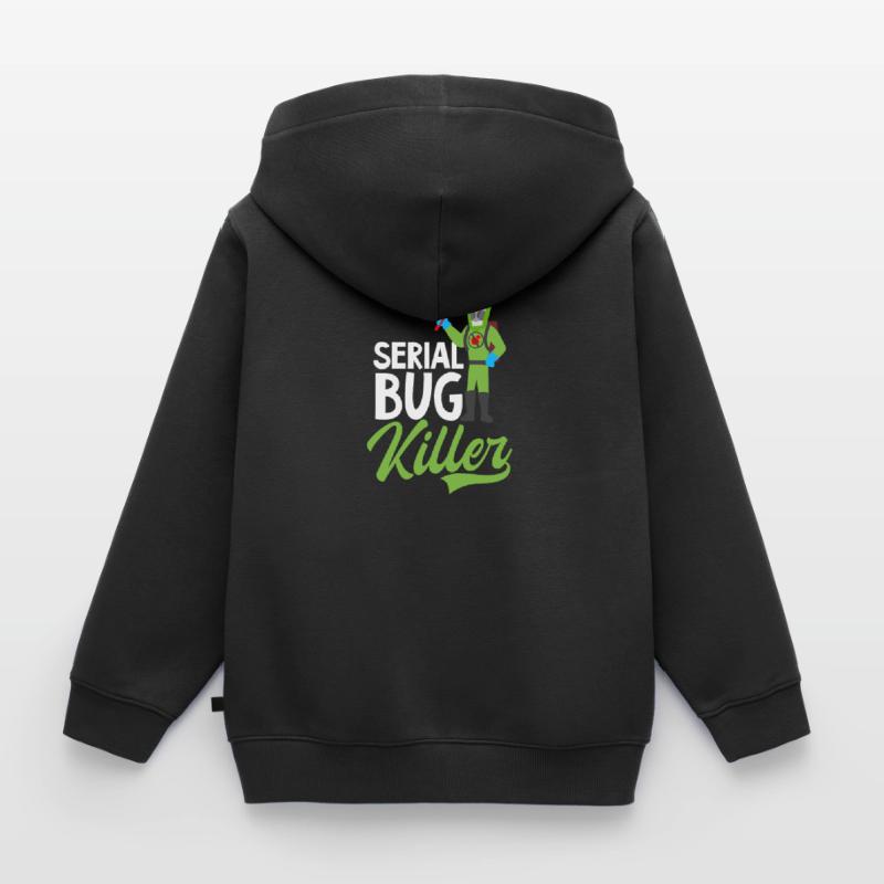 Bug Exterminator Serial Bug Killer Sweat Premium à capuche zippé enfant bio