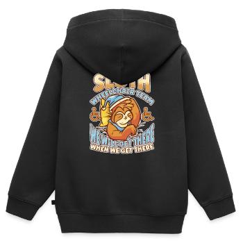Handicap Wheelchair Design for an Amputation - Kids Premium Organic Zip-up Hoodie - black - Back - AI Model Kid Male (0cm)