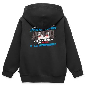 Vaporwave Japan Japanese Life Discover Anime - Kinder Premium Organic Zip Hoodie - Schwarz - Hinten - AI Model Kid Male (0cm)