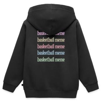 Meme Oma Von Basketballspieler Basketball Meme - Kinder Premium Organic Zip Hoodie - Schwarz - Hinten - AI Model Kid Male (0cm)