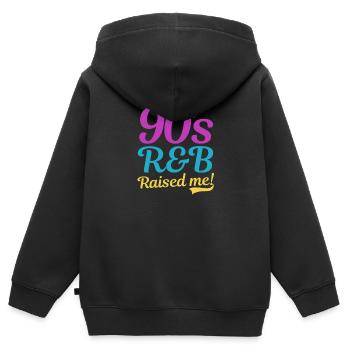I Love The 90s 90s R&B Raised Me - Kinder Premium Organic Zip Hoodie - Schwarz - Hinten - AI Model Kid Male (0cm)
