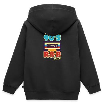 Ich liebe die 90er Ich will 90er Jahre R&B zurück - Kinder Premium Organic Zip Hoodie - Schwarz - Hinten - AI Model Kid Male (0cm)