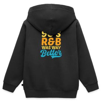 I Love The 90s 90s R&B Was Way Better - Kinder Premium Organic Zip Hoodie - Schwarz - Hinten - AI Model Kid Male (0cm)