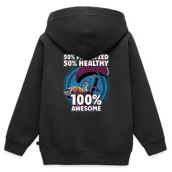 Handicap Wheelchair Design for an Amputation - Kids Premium Organic Zip-up Hoodie - black - Back - AI Model Kid Male (0cm)