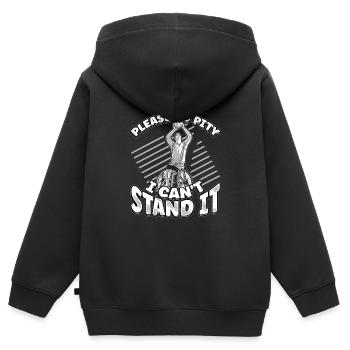 Handicap Wheelchair Design for an Amputation - Kids Premium Organic Zip-up Hoodie - black - Back - AI Model Kid Male (0cm)