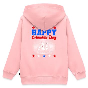 Christopher Columbus - Kinder Premium Organic Zip Hoodie - Rosa - Hinten - AI Model Kid Female (0cm)