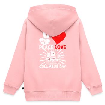 Christopher Columbus - Kinder Premium Organic Zip Hoodie - Rosa - Hinten - AI Model Kid Female (0cm)