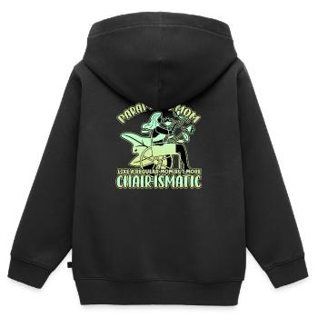 Handicap Wheelchair Design for an Amputation - Kids Premium Organic Zip-up Hoodie - black - Back - AI Model Kid Male (0cm)